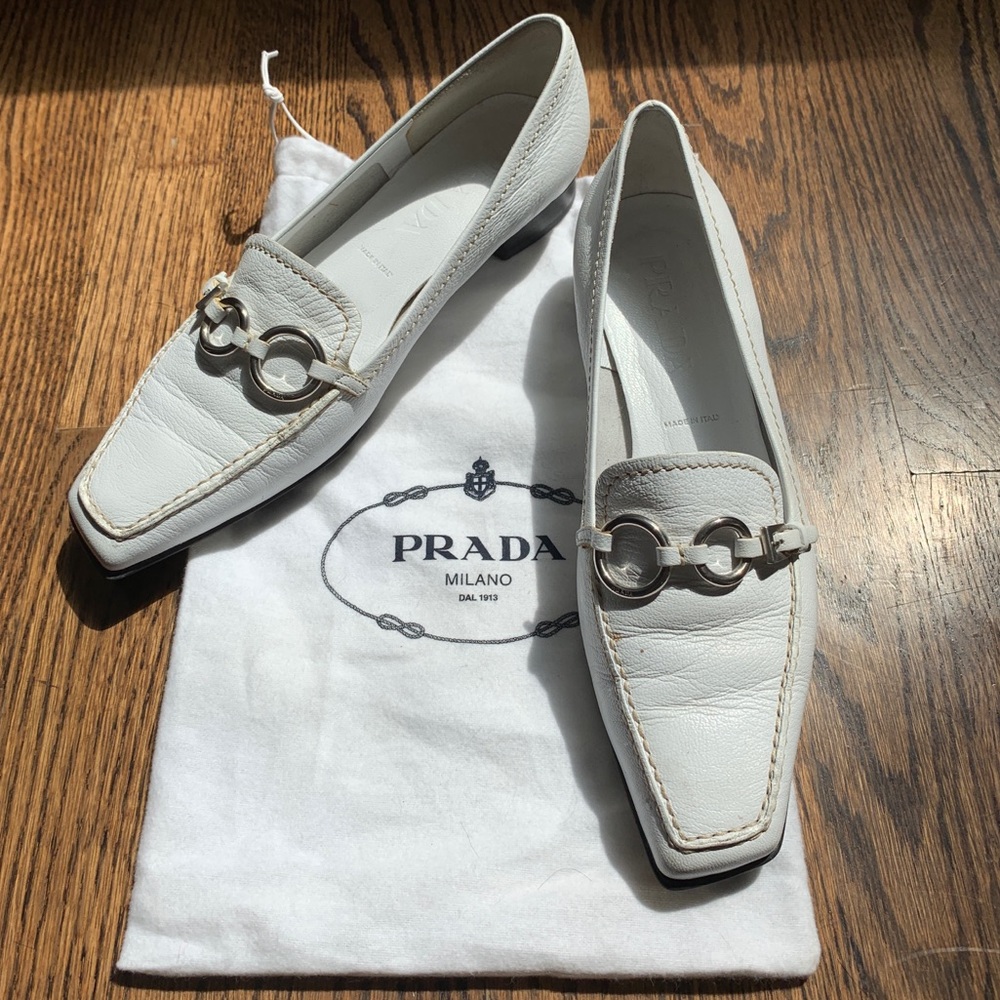 Prada heeled loafers!